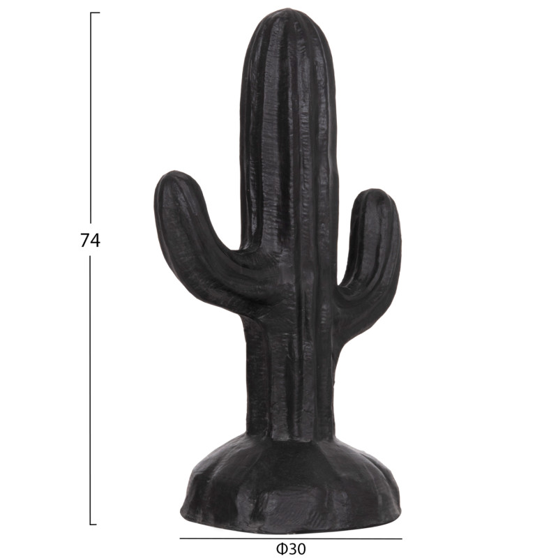 ΔΙΑΚΟΣΜΗΤΙΚΟΣ ΚΑΚΤΟΣ ΔΑΠΕΔΟΥ CACTUS HM4386.01S ΓΥΨΟΣ ΣΕ ΜΑΥΡΟ 42x30x74Υεκ.