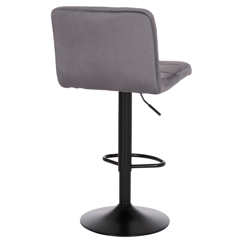 ΣΚΑΜΠΟ ΜΠΑΡ ΠΕΡΙΣΤΡΕΦΟΜΕΝΟ DIANA HM202.41 ΓΚΡΙ ΒΕΛΟΥΔΟ--ΜΕΤΑΛΛΟ ΜΑΥΡΟ ΜΑΤ 44x52x109Υεκ