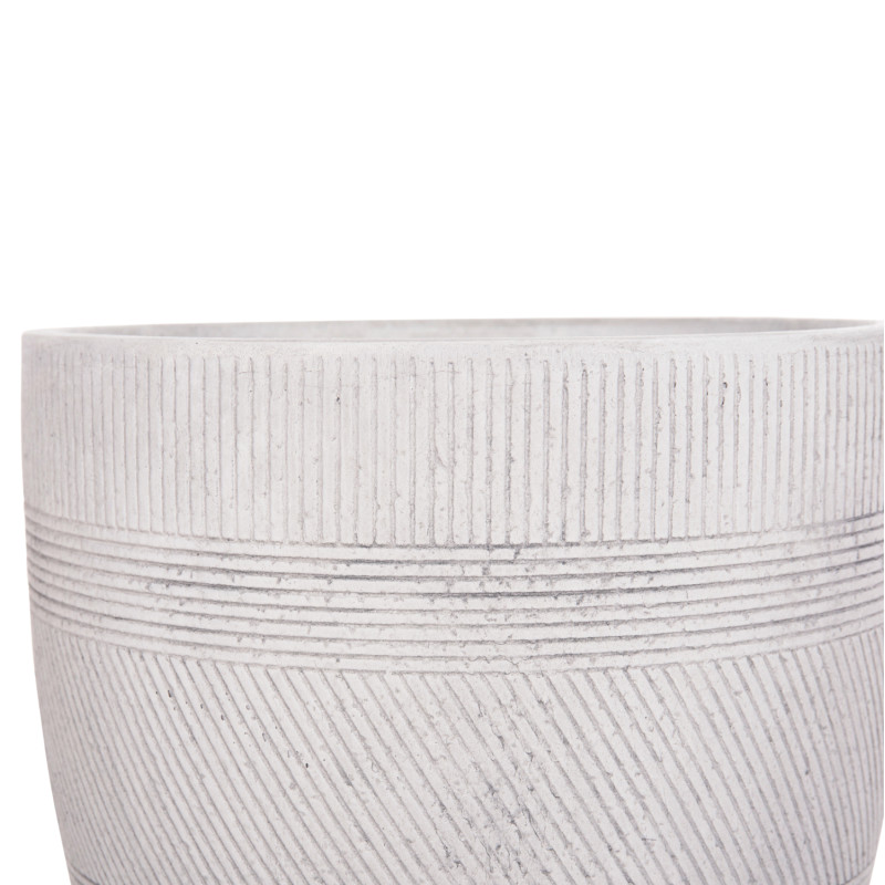 ΣΕΤ 4ΤΜΧ ΓΛΑΣΤΡΕΣ ΣΤΡΟΓΓΥΛΕΣ ΣΕΙΡΑ GARDENER HM4719 FIBERCLAY-ΧΡΩΜΑ CEMENT Φ44x43Υεκ