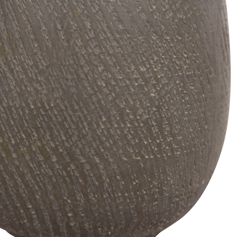 ΣΕΤ 4ΤΜΧ ΓΛΑΣΤΡΕΣ ΣΤΡΟΓΓΥΛΕΣ GARDENER HM4726 FIBERCLAY ΓΚΡΙΖΟΠΡΑΣΙΝΟ Φ52x55Υεκ