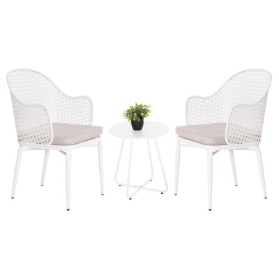 ΣΕΤ LOUNGE 3TMX ΕΞ.ΧΩΡΟΥ OREGO HM21107.02 ΑΛΟΥΜΙΝΙΟ & ΜΕΤΑΛΛΟ ΣΕ ΛΕΥΚΟ