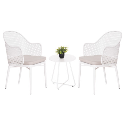 ΣΕΤ LOUNGE 3TMX ΕΞ.ΧΩΡΟΥ OREGO HM21107.02 ΑΛΟΥΜΙΝΙΟ & ΜΕΤΑΛΛΟ ΣΕ ΛΕΥΚΟ