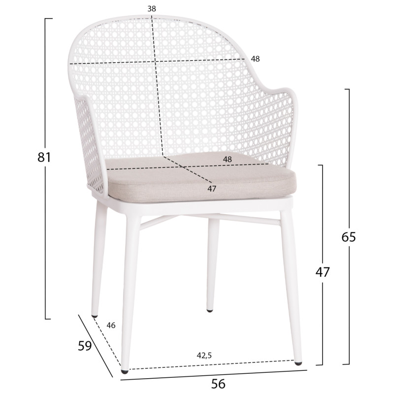ΣΕΤ LOUNGE 3TMX ΕΞ.ΧΩΡΟΥ OREGO HM21106.02 ΑΛΟΥΜΙΝΙΟ ΣΕ ΛΕΥΚΟ