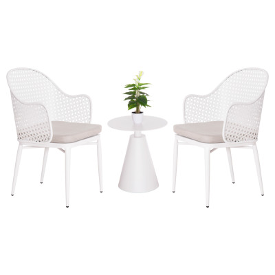 ΣΕΤ LOUNGE 3TMX ΕΞ.ΧΩΡΟΥ OREGO HM21106.02 ΑΛΟΥΜΙΝΙΟ ΣΕ ΛΕΥΚΟ