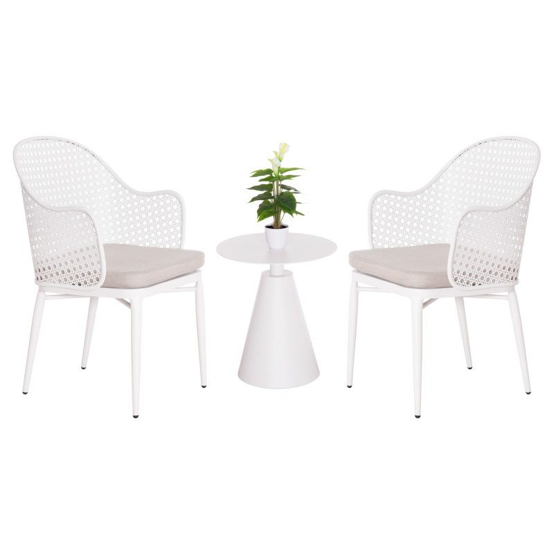 ΣΕΤ LOUNGE 3TMX ΕΞ.ΧΩΡΟΥ OREGO HM21106.02 ΑΛΟΥΜΙΝΙΟ ΣΕ ΛΕΥΚΟ