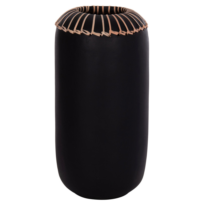 ΕΠΙΤΡΑΠΕΖΙΟ ΔΙΑΚΟΣΜΗΤΙΚΟ ΒΑΖΟ LENNOX HM4675.01S TΕΡΑΚΟΤΑ ΣΕ ΜΑΥΡΟ--Φ18x33Υεκ.
