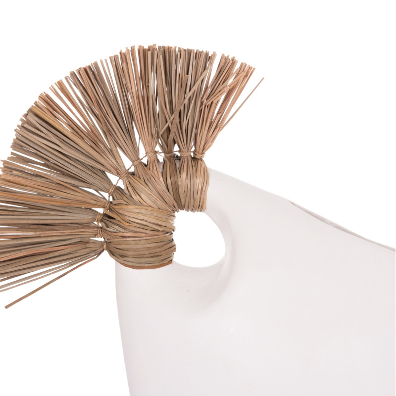 ΕΠΙΤΡΑΠΕΖΙΟ ΔΙΑΚΟΣΜΗΤΙΚΟ ALICA2 HM4671.02 ΛΕΥΚΗ ΤΕΡΑΚΟΤΑ & GRASS--44x18x50Υεκ.