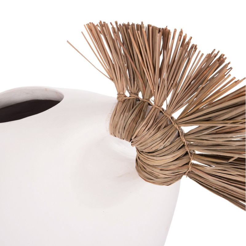 ΕΠΙΤΡΑΠΕΖΙΟ ΔΙΑΚΟΣΜΗΤΙΚΟ ALICA2 HM4671.02 ΛΕΥΚΗ ΤΕΡΑΚΟΤΑ & GRASS--44x18x50Υεκ.