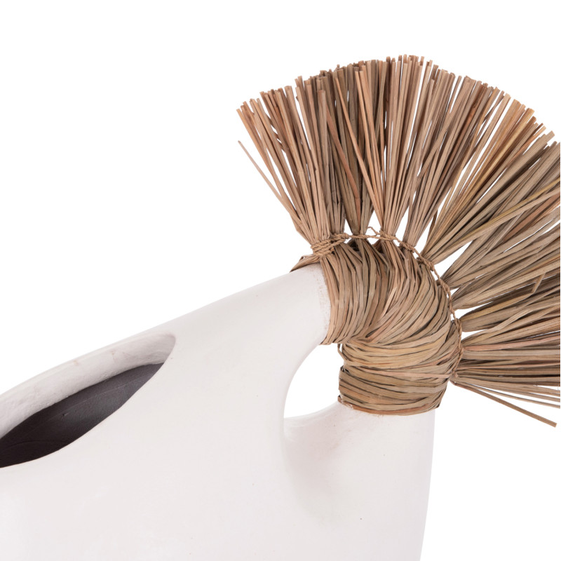 ΕΠΙΤΡΑΠΕΖΙΟ ΔΙΑΚΟΣΜΗΤΙΚΟ ALICA2 HM4671.02 ΛΕΥΚΗ ΤΕΡΑΚΟΤΑ & GRASS--44x18x50Υεκ.