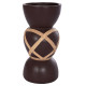 ΔΙΑΚΟΣΜΗΤΙΚΟ ΒΑΖΟ ΔΑΠΕΔΟΥ MAYNARD HM4672.07L TERRACOTTA ΣΟΚΟΛΑΤΙ-RATTAN Φ32x62.5Υεκ