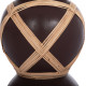 ΔΙΑΚΟΣΜΗΤΙΚΟ ΒΑΖΟ ΔΑΠΕΔΟΥ MAYNARD HM4672.07L TERRACOTTA ΣΟΚΟΛΑΤΙ-RATTAN Φ32x62.5Υεκ