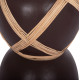ΔΙΑΚΟΣΜΗΤΙΚΟ ΒΑΖΟ ΔΑΠΕΔΟΥ MAYNARD HM4672.07L TERRACOTTA ΣΟΚΟΛΑΤΙ-RATTAN Φ32x62.5Υεκ