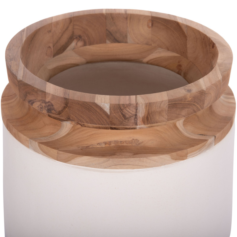 ΔΙΑΚΟΣΜΗΤΙΚΟ ΒΑΖΟ ΔΑΠΕΔΟΥ LINTER HM4662.02L FIBER CEMENT ΛΕΥΚΟ--ΞΥΛΟ ΤΕΑΚ Φ41x47Υεκ.