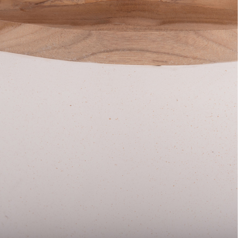 ΔΙΑΚΟΣΜΗΤΙΚΟ ΒΑΖΟ ΔΑΠΕΔΟΥ LINTER HM4662.02L FIBER CEMENT ΛΕΥΚΟ--ΞΥΛΟ ΤΕΑΚ Φ41x47Υεκ.