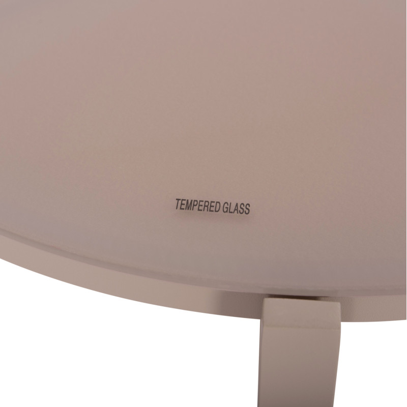 ΣΕΤ ΣΑΛΟΝΙ 4ΤΜΧ JULIETTE HM6280.04 ΚΑΠΟΥΤΣΙΝΟ ΑΛΟΥΜΙΝΙΟ-TEXTILENE--TEMPERED GLASS