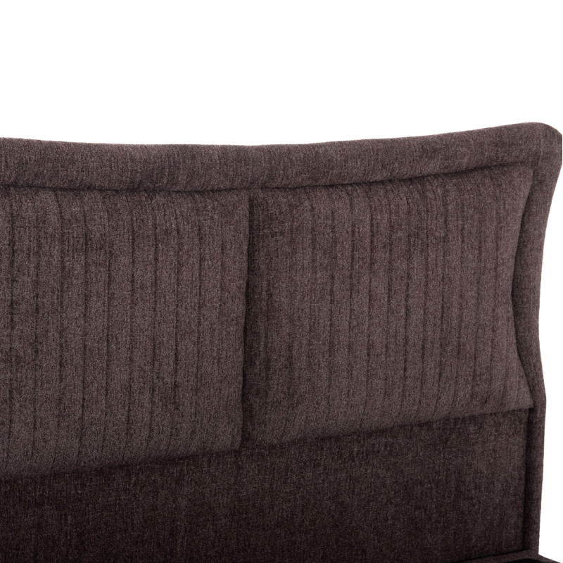 ΚΡEΒΑΤΙ ΔΙΠΛΟ NESTOR HM715.02 ΥΦΑΣΜΑ TEDDY ΚΑΦΕ--ΓΙΑ ΣΤΡΩΜΑ 160x200εκ.