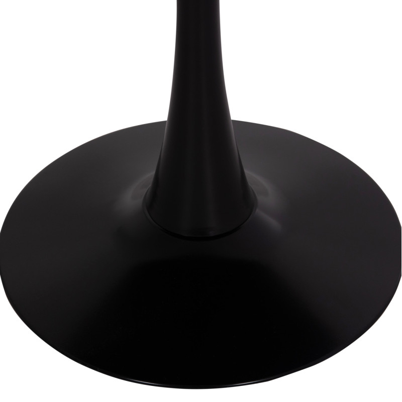 ΤΡΑΠΕΖΙ ΣΤΡΟΓΓΥΛΟ BROLIN HM18141.02 MDF TOP-ΒΑΣΗ ΜΕΤΑΛΛΙΚΗ--ΜΑΥΡΟ Φ90x73Υεκ