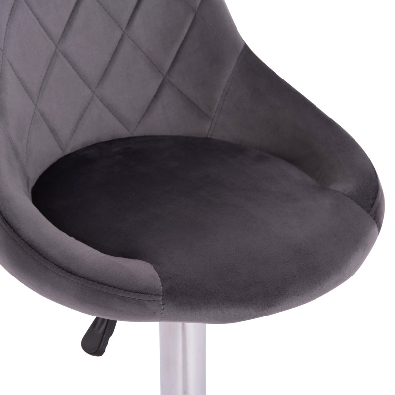 ΣΚΑΜΠΟ ΜΠΑΡ ROSE HM204.41 ΜΕ ΑΜΟΡΤΙΣΕΡ ΧΡΩΜΙΟΥ & ΓΚΡΙ ΒΕΛΟΥΔΟ 48x45x105Υεκ.