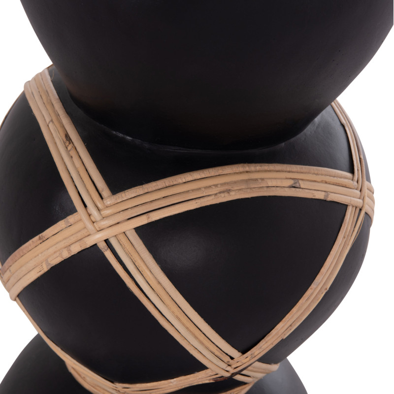 ΔΙΑΚΟΣΜΗΤΙΚΟ ΒΑΖΟ ΔΑΠΕΔΟΥ MAYNARD HM4672.01S TERRACOTTA ΜΑΥΡΟ-RATTAN Φ27.5x50Υ