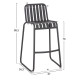 ΣΚΑΜΠΟ ΜΠΑΡ ΑΛΟΥΜΙΝΙΟΥ RACHEL HM6341.01 ΓΚΡΙ 47x56,5x98,5Υεκ.