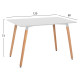 ΣΕΤ ΤΡΑΠΕΖΑΡΙΑΣ 5ΤΜΧ MINIMAL HM21172 MDF TOP ΣΕ ΛΕΥΚΟ-ΣΚΕΛΕΤΟΣ ΣΕ ΦΥΣΙΚΟ ΞΥΛΟΥ