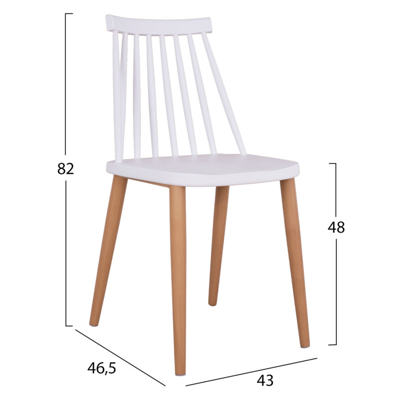 ΣΕΤ ΤΡΑΠΕΖΑΡΙΑΣ 5ΤΜΧ MINIMAL HM21172 MDF TOP ΣΕ ΛΕΥΚΟ-ΣΚΕΛΕΤΟΣ ΣΕ ΦΥΣΙΚΟ ΞΥΛΟΥ