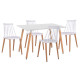 ΣΕΤ ΤΡΑΠΕΖΑΡΙΑΣ 5ΤΜΧ MINIMAL HM21172 MDF TOP ΣΕ ΛΕΥΚΟ-ΣΚΕΛΕΤΟΣ ΣΕ ΦΥΣΙΚΟ ΞΥΛΟΥ