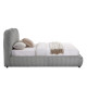 ΚΡΕΒΑΤΙ ΜΕ ΑΠΟΘ.ΧΩΡΟ KALLY HM729.01 ΓΚΡΙ FEAUX FUR ΥΦΑΣΜΑ--ΓΙΑ ΣΤΡΩΜΑ 160x200εκ