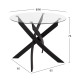 ΣΕΤ ΤΡΑΠΕΖΑΡΙΑΣ 5ΤΜΧ LADY HM21199.04 ΓΥΑΛΙ--ΜΕΤΑΛΛΟ & ΒΕΛΟΥΔΟ ΣΕ ΜΑΥΡΟ