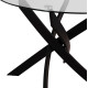 ΣΕΤ ΤΡΑΠΕΖΑΡΙΑΣ 5ΤΜΧ LADY HM21199.04 ΓΥΑΛΙ--ΜΕΤΑΛΛΟ & ΒΕΛΟΥΔΟ ΣΕ ΜΑΥΡΟ
