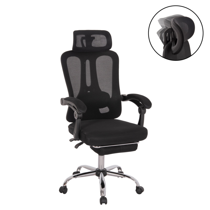 ΚΑΡΕΚΛΑ ΓΡΑΦΕΙΟΥ BARNET HM18258.01 ΜΑΥΡΟ MESH-ΜΑΥΡΟΣ ΣΚΕΛΕΤΟΣ NYLON 61x62x123Υ