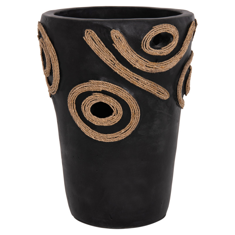 ΕΠΙΤΡΑΠΕΖΙΟ ΔΙΑΚΟΣΜΗΤΙΚΟ ΒΑΖΟ DEAN HM4677.01S ΤΕΡΑΚΟΤΑ ΣΕ ΜΑΥΡΟ--Φ19x25Υεκ.