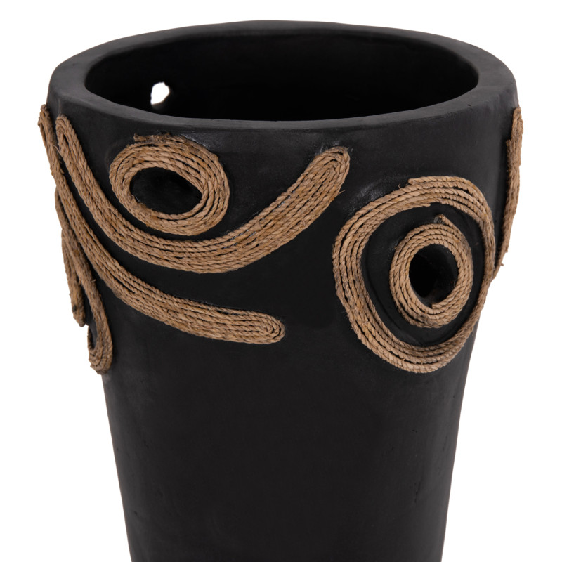 ΕΠΙΤΡΑΠΕΖΙΟ ΔΙΑΚΟΣΜΗΤΙΚΟ ΒΑΖΟ DEAN HM4677.01S ΤΕΡΑΚΟΤΑ ΣΕ ΜΑΥΡΟ--Φ19x25Υεκ.