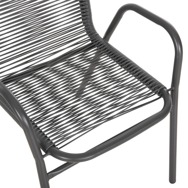 ΣΕΤ ΤΡΑΠΕΖΑΡΙΑΣ 5ΤΜΧ AVRIL HM21221 ΚΑΡΕΚΛΕΣ ΜΕΤΑΛΛΙΚΕΣ & ΤΡΑΠΕΖΙ 110x60 ΓΚΡΙ