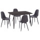ΣΕΤ ΤΡΑΠΕΖΑΡΙΑΣ 5ΤΜΧ RAVEN HM21068.02 ΚΕΡΑΜΙΚΟ TOP ΜΑΥΡΟ ΜΑΡΜΑΡΟ--ΓΚΡΙ ΥΦΑΣΜΑ