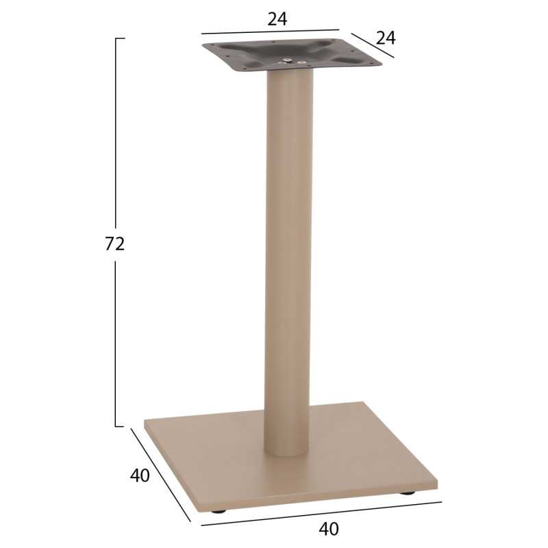 ΒΑΣΗ ΤΡΑΠΕΖΙΟΥ ΑΠΟ ΜΕΤΑΛΛΟ HM421.25 ΚΑΠΟΥΤΣΙΝΟ 40x40x72Υεκ.