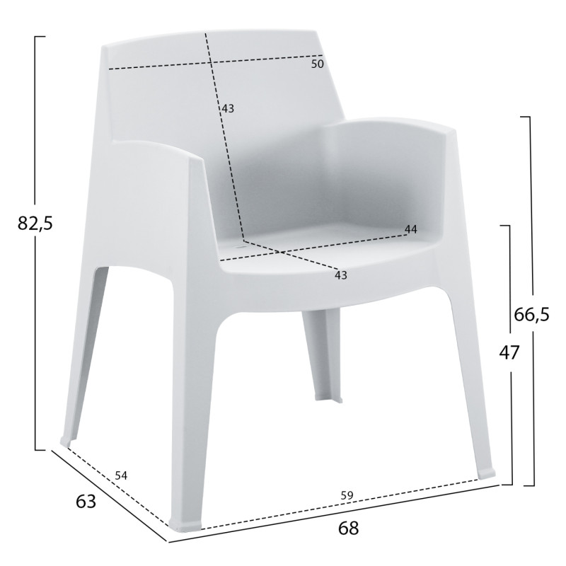 ΣΕΤ 3ΤΜΧ ΠΟΛΥΠΡΟΠΥΛΕΝΙΟΥ SLEEK HM21267.01 ΤΡΑΠΕΖΑΚΙ & 2 ΠΟΛΥΘΡΟΝΕΣ-ΛΕΥΚΟ
