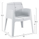 ΣΕΤ 3ΤΜΧ ΠΟΛΥΠΡΟΠΥΛΕΝΙΟΥ SLEEK HM21267.01 ΤΡΑΠΕΖΑΚΙ & 2 ΠΟΛΥΘΡΟΝΕΣ-ΛΕΥΚΟ