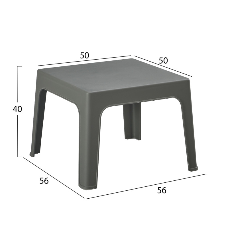 ΣΕΤ 3ΤΜΧ ΠΟΛΥΠΡΟΠΥΛΕΝΙΟΥ SLEEK HM21267.05 ΤΡΑΠΕΖΑΚΙ & 2 ΠΟΛΥΘΡΟΝΕΣ-DARK OLIVE GREEN