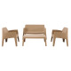 ΣΕΤ ΣΑΛΟΝΙ ΕΞ.ΧΩΡΟΥ 4ΤΜΧ SLEEK HM21268.03 ΚΑΠΟΥΤΣΙΝΟ ΠΟΛΥΠΡΟΠΥΛΕΝΙΟ