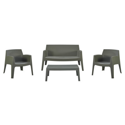 ΣΕΤ LOUNGE 4ΤΜΧ SLEEK HM21275.05 DARK OLIVE GREEN ΠΟΛΥΠΡΟΠΥΛΕΝΙΟ