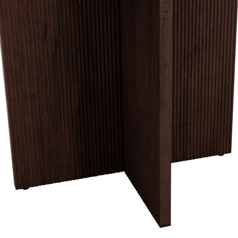 ΤΡΑΠΕΖΙ ΤΡΑΠΕΖΑΡΙΑΣ ΣΤΡΟΓΓΥΛΟ SKY HM18331 ΚΕΡΑΜΙΚΟ TOP ΟΨΗ ΤΡΑΒΕΡΤΙΝΑΣ Φ120x76Υεκ