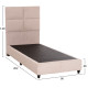 ΚΡΕΒΑΤΙ ΜΟΝΟ MILO HM652.32 ΜΠΕΖ TEDDY ΥΦΑΣΜΑ ΓΙΑ ΣΤΡΩΜΑ 90x200εκ