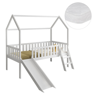 ΚΡΕΒΑΤΙ ΠΑΙΔΙΚΟ ΤΣΟΥΛΗΘΡΑ PHYLLIS HM21310.01 ΠΕΥΚΟ ΣΕ ΛΕΥΚΟ--ΜΕ ΣΤΡΩΜΑ 90x190εκ