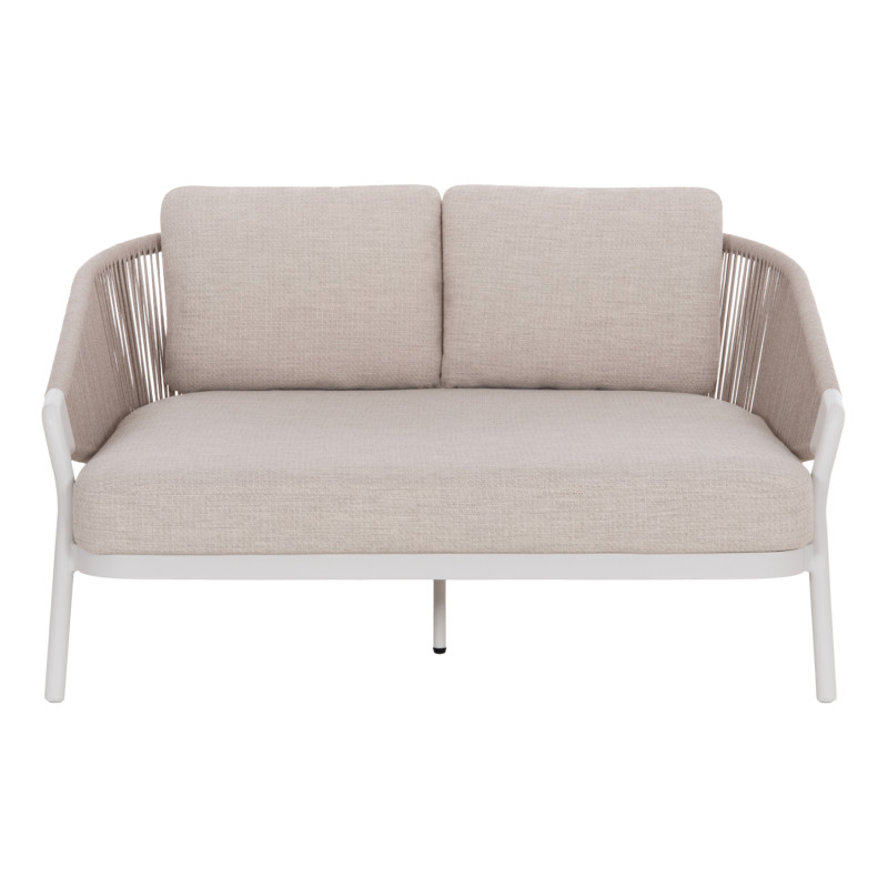 DAYBED ΣΕΙΡΑ XANTION HM6474.02 ΛΕΥΚΟ ΑΛΟΥΜΙΝΙΟ--ΣΧΟΙΝΙ--OLEFIN 157x147x88Υεκ