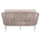 DAYBED ΣΕΙΡΑ XANTION HM6474.02 ΛΕΥΚΟ ΑΛΟΥΜΙΝΙΟ--ΣΧΟΙΝΙ--OLEFIN 157x147x88Υεκ