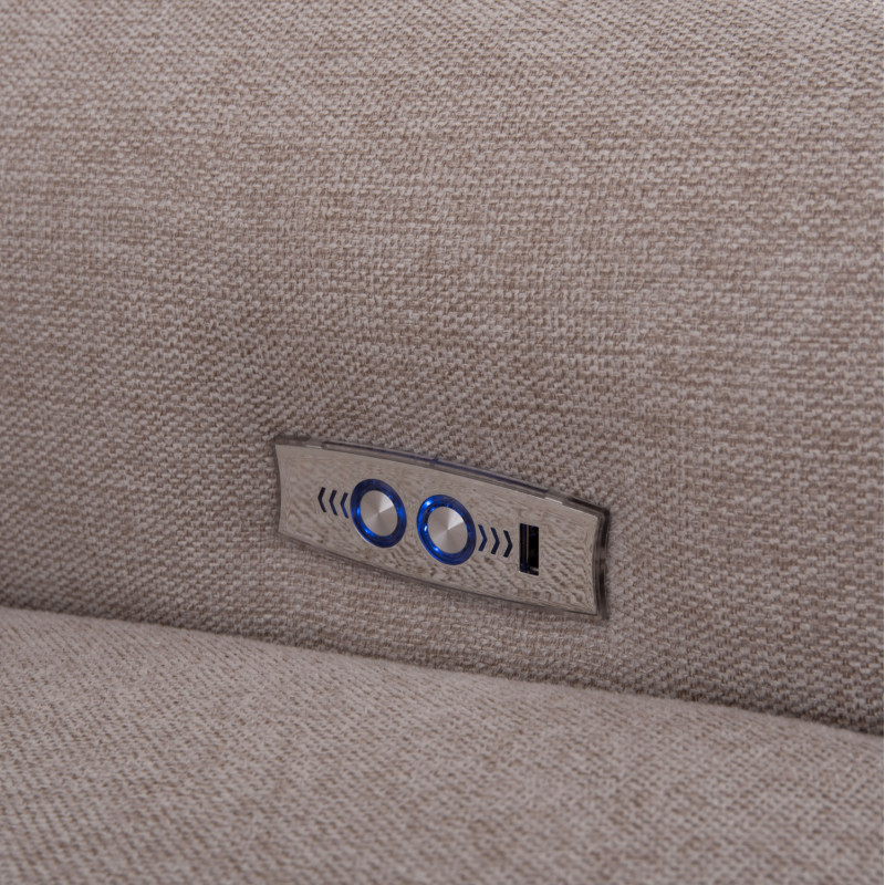 ΓΩΝΙΑΚΟΣ ΚΑΝΑΠΕΣ ΜΕ RECLINE ORACLE HM3290.02 ΜΠΕΖ ΥΦΑΣΜΑ 260x260x90(κάθισμα)x94Υεκ.