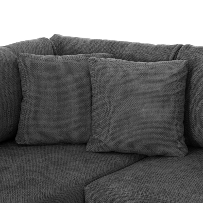 ΚΑΝΑΠΕΣ ΚΡΕΒΑΤΙ ΑΡΙΣΤΕΡΗ ΓΩΝΙΑ ZENORA HM3337.01L ΣΚΟΥΡΟ ΓΚΡΙ ΥΦΑΣΜΑ 303x214x80Υεκ