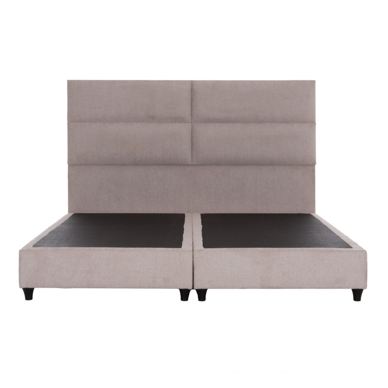 ΚΡΕΒΑΤΙ ΥΠΕΡΔΙΠΛΟ MILO ΑΠΟ ΜΠΕΖ ΥΦΑΣΜΑ HM628.32 ΓΙΑ ΣΤΡΩΜΑ 180x200 εκ.