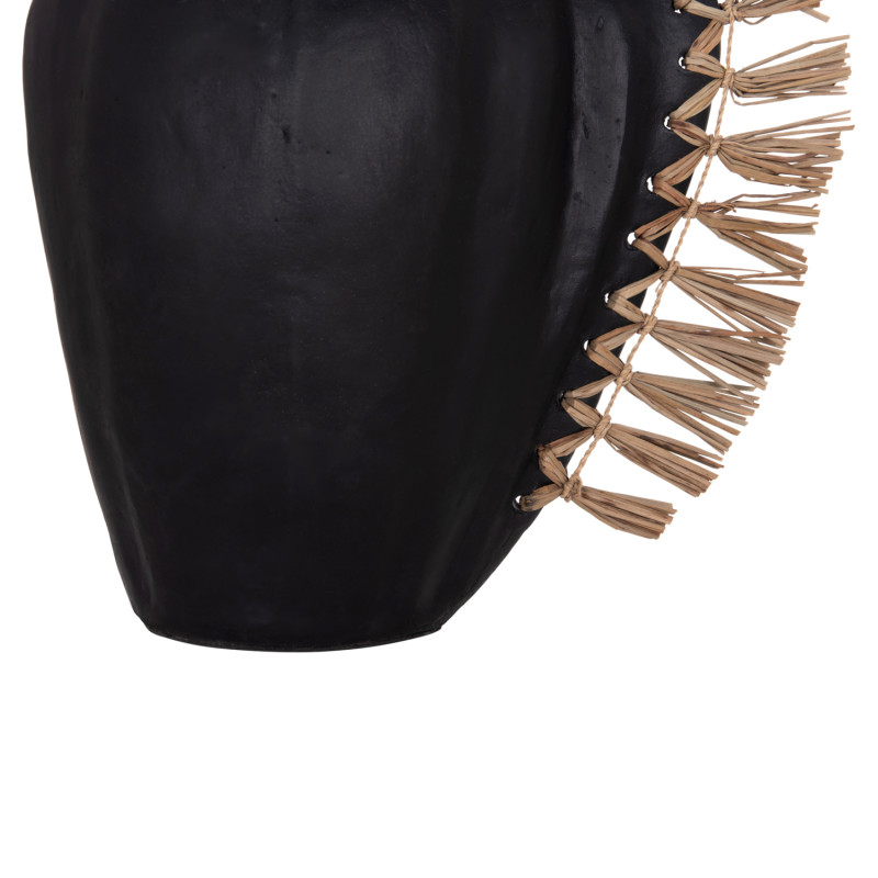 ΕΠΙΤΡΑΠΕΖΙΟ ΔΙΑΚΟΣΜΗΤΙΚΟ JEBB HM4689.01 ΜΑΥΡΗ ΤΕΡΑΚΟΤΑ & GRASS--32x15x33Υεκ.